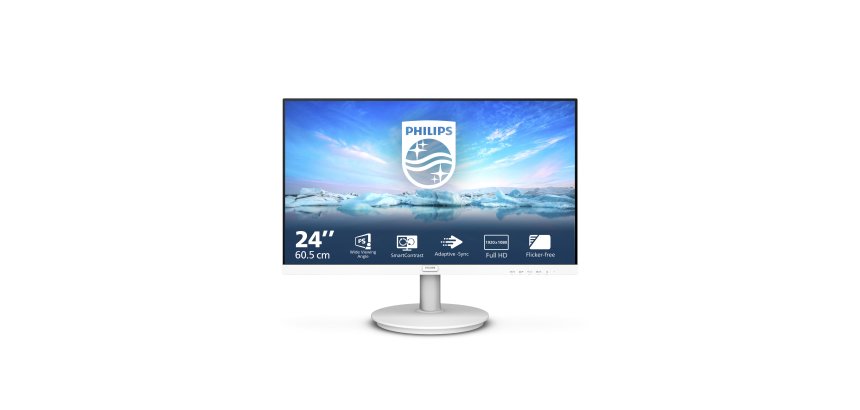 Philips V Line 241V8AW/00 pantalla para PC 60,5 cm (23.8") 1920 x 1080 Pixeles Full HD LCD Blanco