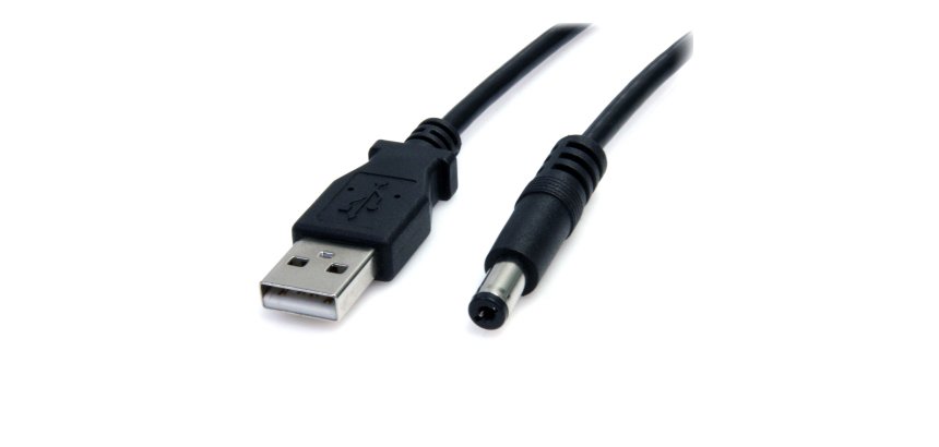 StarTech.com Câble d'Alimentation USB vers 5,5 mm - Barillet Type M - 2m