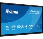iiyama PROLITE TE7514MIS-B2AG Écran plat de signalisation numérique 190,5 cm (75") LCD Wifi 435 cd/m² 4K Ultra HD Noir Écran tactile Intégré dans le processeur Android 24/7