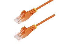 StarTech.com Câble Ethernet CAT6 Orange Fin de 1,5m, Sans Accroc, 100W PoE, UTP, LSZH, Fil de Cuivre Pur 28AWG, Cordon Patch Réseau RJ45 avec Serre-Câble, Contrôlé Fluke