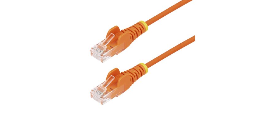 StarTech.com Câble Ethernet CAT6 Orange Fin de 5m, Sans Accroc, 100W PoE, UTP, LSZH, Fil de Cuivre Pur 28AWG, Cordon Patch Réseau RJ45 avec Serre-Câble, Contrôlé Fluke