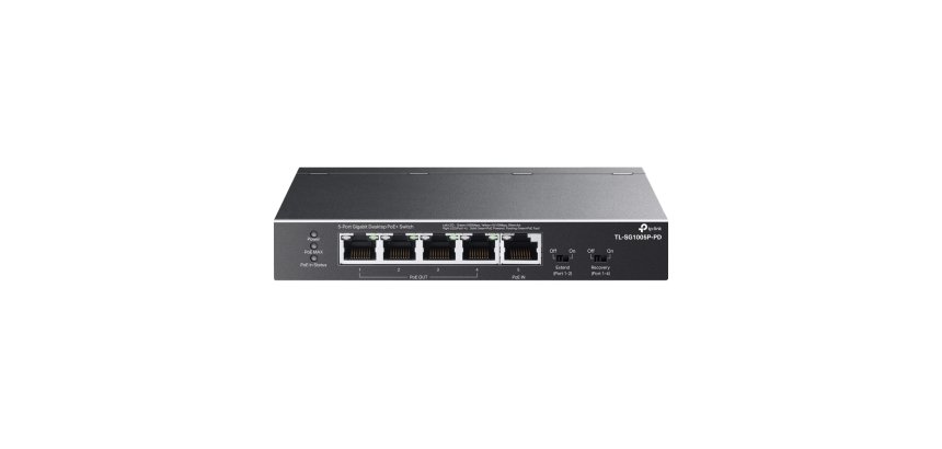 TP-Link TL-SG1005P-PD commutateur réseau Gigabit Ethernet (10/100/1000) Connexion Ethernet, supportant l'alimentation via ce port (PoE) Noir