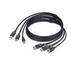 StarTech.com Cable KVM DisplayPort de Doble Pantalla con USB 5Gbps de 1,8m - 4K 60Hz - DP 1.2 - Cable para Conmutador KVM para Dos Monitores