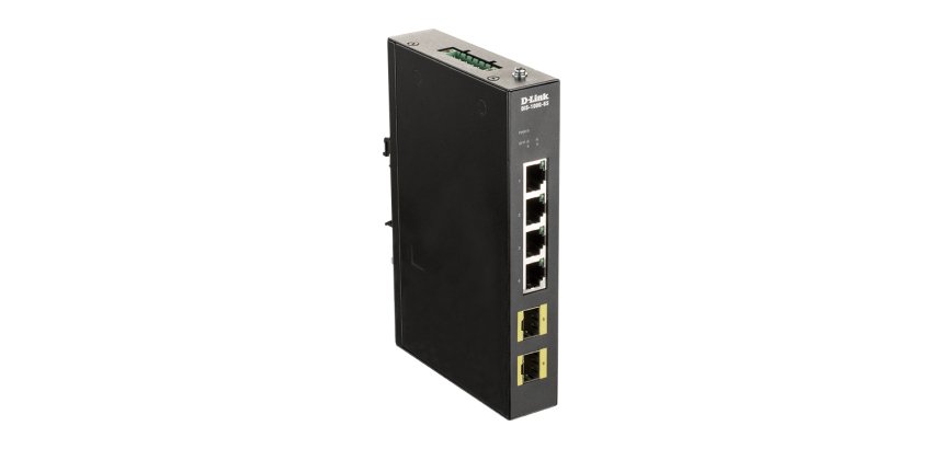 D-Link DIS-100G-6S commutateur réseau Non-géré Gigabit Ethernet (10/100/1000) Rail DIN Noir