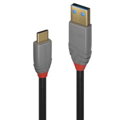 Lindy 36912 cavo USB USB 3.2 Gen 2 (3.1 Gen 2) 1,5 m USB C USB A 10 Gbit/s Nero, Grigio