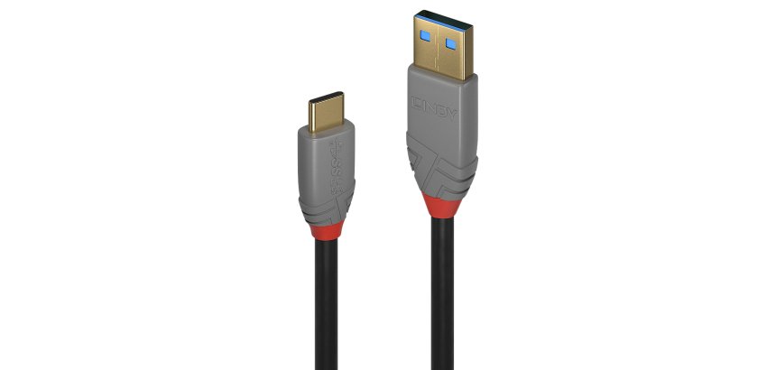 Lindy Câble USB 3.2 Type A vers C de 1.5m, 10Gbit/s, gamme Anthra
