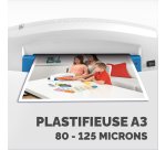 Plastifieuse fellowes lunar+ format a3 jusqu à 125 microns coloris bleu