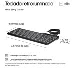 HP Teclado con cable retroiluminado multidispositivo 405