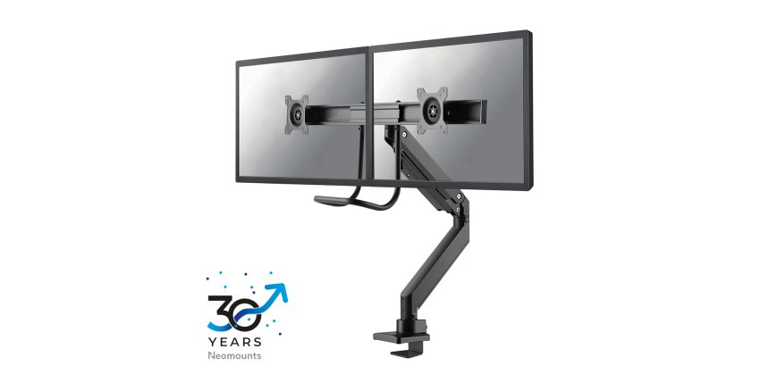 Neomounts NM-D775DXBLACK Monitorarm 10-32" - gasveer - Topfix - 180°-stop