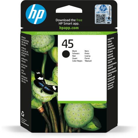 HP 45 cartouche d'encre noir authentique grande contenance