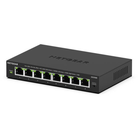 NETGEAR GS308E Gestionado L2/L3 Gigabit Ethernet (10/100/1000) Negro