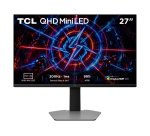 TCL P2 27P2A Monitor Mini LED da 27", risoluzione QHD (2560 × 1440), frequenza di aggiornamento fino a 200 Hz, pannello HFS (IPS), certificazione VESA DisplayHDR 600, tempo di risposta 1 ms GTG e compatibilità AMD FreeSync™ Premium.