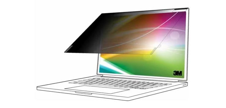 3M BPNDE006 filtre anti-reflets pour écran et filtre de confidentialité 36,8 cm (14.5") Ordinateur portable Filtre de confidentialité sans bords pour ordinateur