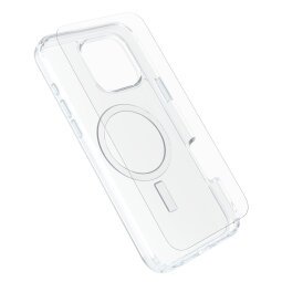 OtterBox Symmetry Series Clear para MagSafe + Premium Glass para Apple iPhone 16 Pro Max, Transparente