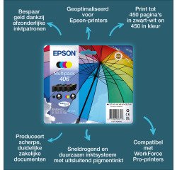 Epson Multipack 4-kleuren 406 Paraplu DURABrite Ultra-inkt