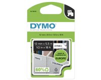 DYMO D1 Etichette Permanenti in Poliestere | Rotolo da 12 mm x 5.5 m | stampa nera su bianco | etichette autoadesive per etichettatrice LabelManager