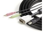 StarTech.com Cable KVM 4 en 1 de 1,8m con DVI USB Audio y Micrófono