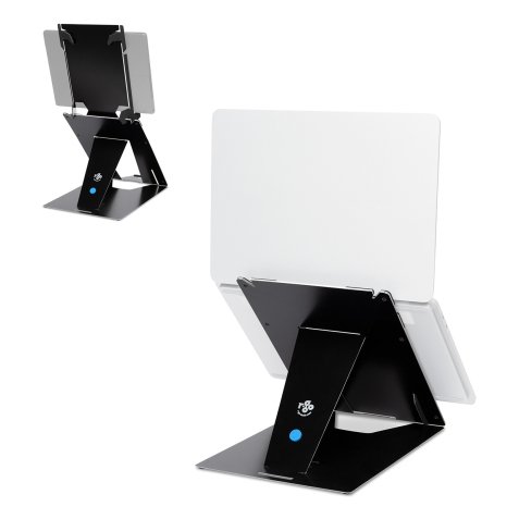 R-Go Tools Soporte para tablet y portátil R-Go Riser Duo, apto para pantallas de 10-22 pulgadas, negro