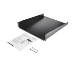 StarTech.com Étagère pour Rack Serveur 2U - Étagère Universelle pour Rack/Armoire d'Équipement Réseau 19" - Acier Gros Calibre - Capacité de Poids 23kg - Plateau de 55cm de Profondeur, Noir