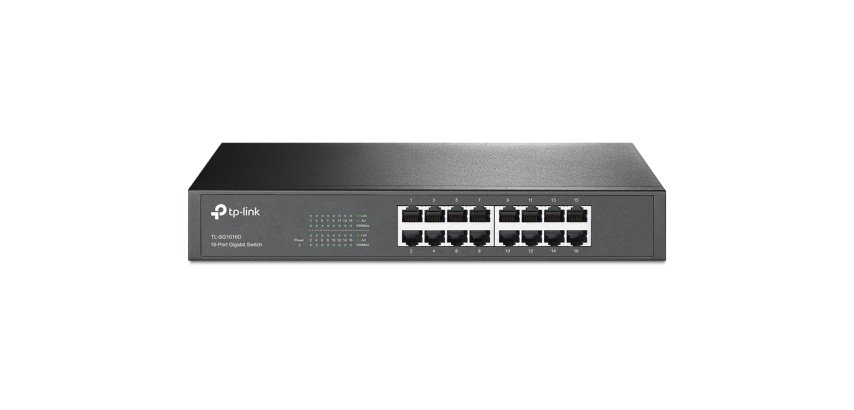 TP-Link TL-SG1016D(UN) commutateur réseau Non-géré L2 Gigabit Ethernet (10/100/1000) Noir
