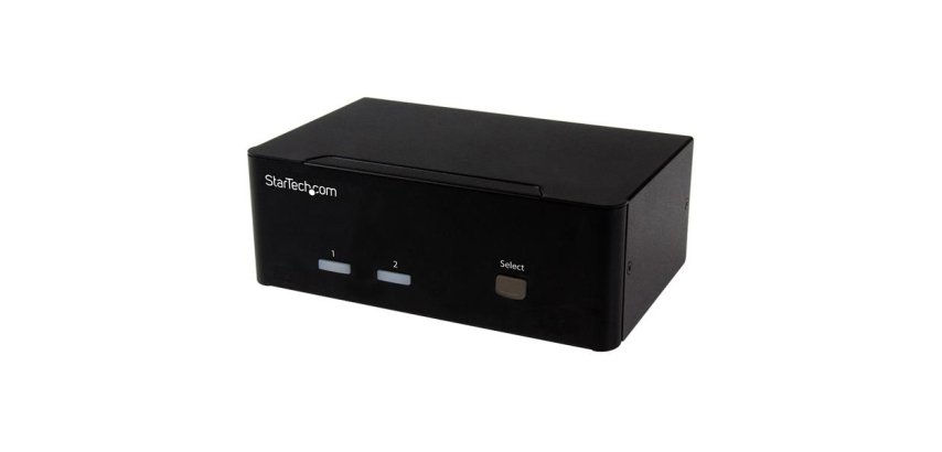 StarTech.com Switch Commutatore a 2 porte - KVM USB 2.0 a doppio VGA con Hub USB a 2 porte e 3,5mm audio