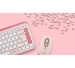 Logitech POP Icon Combo tastiera + Mouse Bluetooth (Rosa, Bianco)