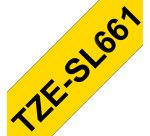 Brother TZE-SL661 ruban d'étiquette Noir sur jaune