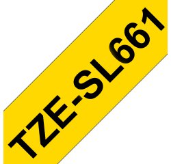 Brother TZE-SL661 ruban d'étiquette Noir sur jaune
