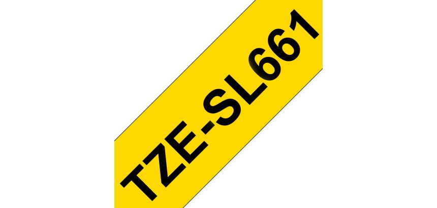 Brother TZE-SL661 ruban d'étiquette Noir sur jaune