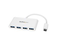 StarTech.com Hub USB-C 4 Ports USB-A (USB 3.0 SuperSpeed) - Alimenté par bus USB - Adaptateur USB-C vers USB-A - USB 3.2 Gen 1 (5Gbps) Type C - Blanc