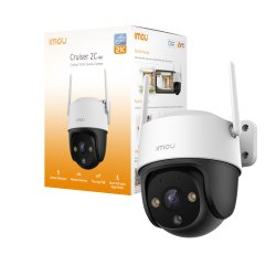 Imou Cruiser 2C 2K (3MP) - Telecamera Wi-Fi Esterno Motorizzata 360° - Visione Notturna a Colori, IP66, Tracciamento Intelligente, Rilevamento Umano con Faretto e Sirena, Audio Bidirezionale