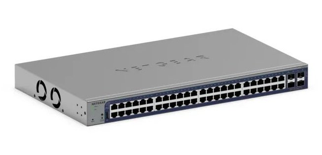 NETGEAR GS752TXUP Géré Gigabit Ethernet (10/100/1000) Connexion Ethernet, supportant l'alimentation via ce port (PoE) 1U Gris