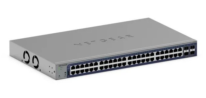 NETGEAR GS752TXUP Géré Gigabit Ethernet (10/100/1000) Connexion Ethernet, supportant l'alimentation via ce port (PoE) 1U Gris