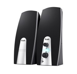 Trust 24660 set di altoparlanti 5 W PC/PC portatile Nero, Metallico 2.0 canali
