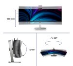 Monitor de videoconferencia Philips 5000 series 49B2U5900CH/00 LED display 124 cm (48.8") 5120 x 1440 Pixeles Dual QHD LCD Negro