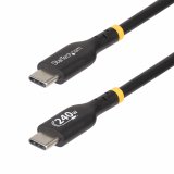 StarTech.com Câble de Charge USB-C de 1m, Charge et Synchronisation, 240W (5A) PD EPR, Câble de Charge USB 2.0 pour Ordinateur Portable, Certifié USB-IF , Gaine TPE - Cordon de Charge USB C Noir