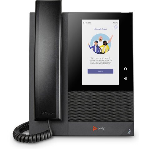 POLY Teléfono multimedia empresarial CCX 400 para Microsoft Teams y habilitado para alimentación a través de Ethernet (PoE)