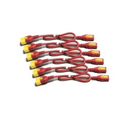 APC Power Cord Kit (6 ea), Locking, C13 to C14, 1.2m, Red