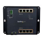 StarTech.com Switch Industriel POE+ Gigabit Ethernet 8 ports - 2 connexions MSA SFP - 30W - Switch Gbe Haute Puissance L2 adminstrable renforcé - Fixation murale Rail DIN IP-30/ -40C° à 75C°