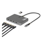 StarTech.com QUAD-USB-HDMI-ADAPT station d'accueil Avec fil USB 3.2 Gen 1 (3.1 Gen 1) Type-C Gris