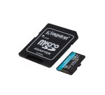Kingston Technology Carte microSDXC Canvas Go Plus Gen4 200 Mo/s A2 U3 V30 128 Go + adaptateur