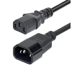 StarTech.com Cordon de Rallonge Électrique de 4,5m, Cordon d'Alimentation PDU C14 à C13, 15A 250V, 14AWG, Câble d'Alimentation AC pour PDU/Alimentation, Certifié KEMA-KEUR