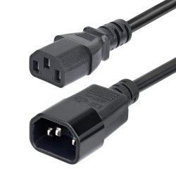 StarTech.com Cordon de Rallonge Électrique de 4,5m, Cordon d'Alimentation PDU C14 à C13, 15A 250V, 14AWG, Câble d'Alimentation AC pour PDU/Alimentation, Certifié KEMA-KEUR