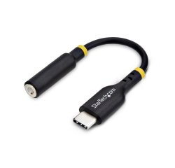 StarTech.com Adaptador de Audio USB-C a 3,5mm TRRS Minijack - Adaptador de Audio USB Tipo C para Auriculares con Micrófono - DAC de 32bits - de Portátil/Móvil/Tablet - Compatible con USB-C/Thunderbolt