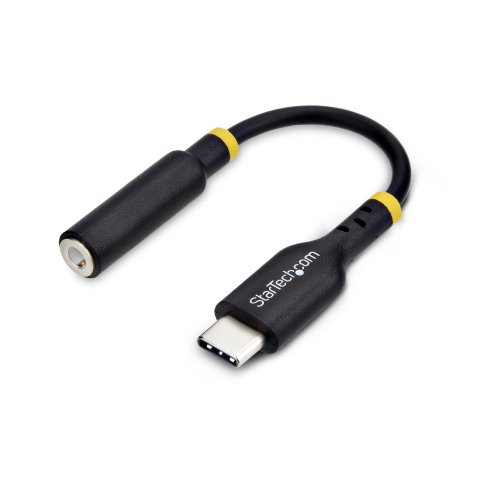 StarTech.com Adaptador de Audio USB-C a 3,5mm TRRS Minijack - Adaptador de Audio USB Tipo C para Auriculares con Micrófono - DAC de 32bits - de Portátil/Móvil/Tablet - Compatible con USB-C/Thunderbolt