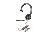 HP Poly Micro-casque Poly Blackwire 3310 monaural USB-C + adaptateur USB-C/A