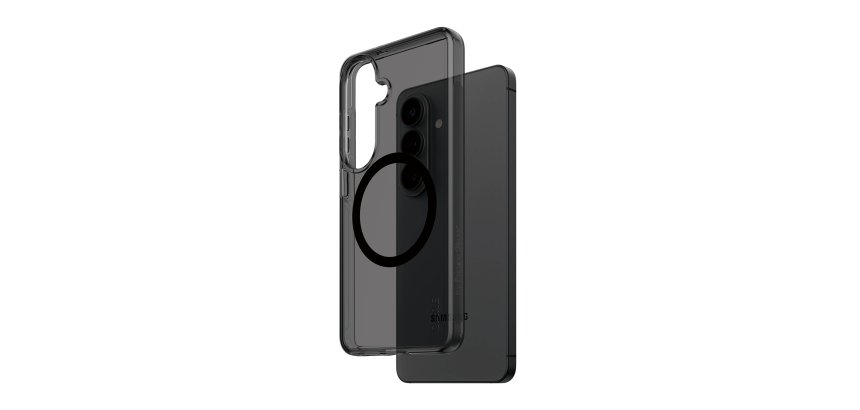 PanzerGlass CARE™ by ® Smokey Case w. Black Qi Samsung Galaxy S26 protective phone case Cover Black