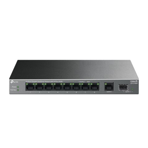 TP-Link LiteWave LS1210GP commutateur réseau Non-géré Gigabit Ethernet (10/100/1000) Connexion Ethernet, supportant l'alimentation via ce port (PoE) Noir