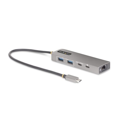 StarTech.com Hub USB-C à 3 Ports Ethernet 2,5 Gbps et Port Power Delivery 100W Pass-Through, USB 3.2 10Gbps, 2x USB-A/1x USB-C, Hub Adaptateur Portable USB Type-C