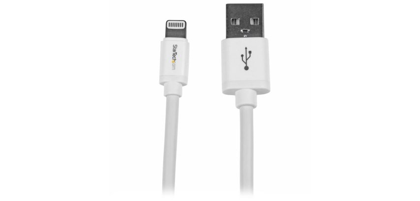 StarTech.com Cable Lightning a USB de 2m - Cable Largo para iPhone / iPad / iPod - Cable de Carga Rápida - Certificación MFi de Apple - Blanco